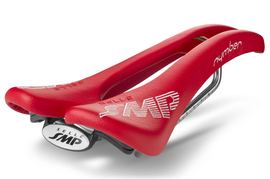 Selle SMP Nymber Saddle with Steel Rails (Red)
