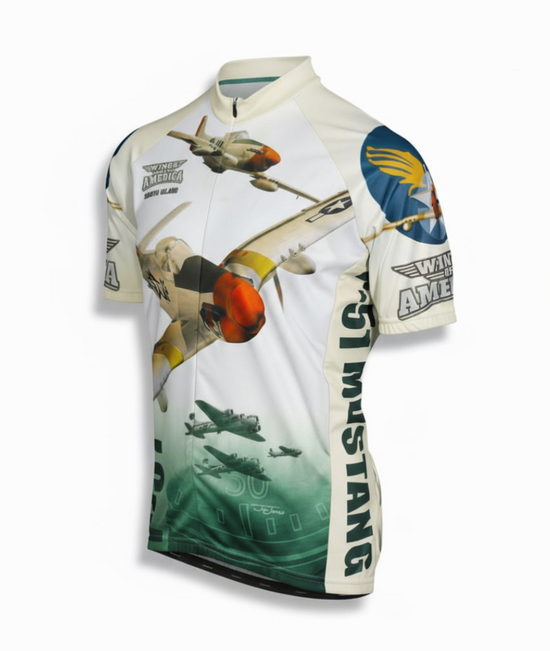 American P-51 Mustang Airplane Cycling Jersey