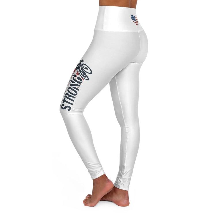High Waisted Yoga Leggings - Ride Gravel Strong