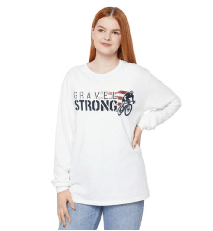 Long Sleeve T-Shirt | Unisex Cycling Tee - Ride Gravel Strong