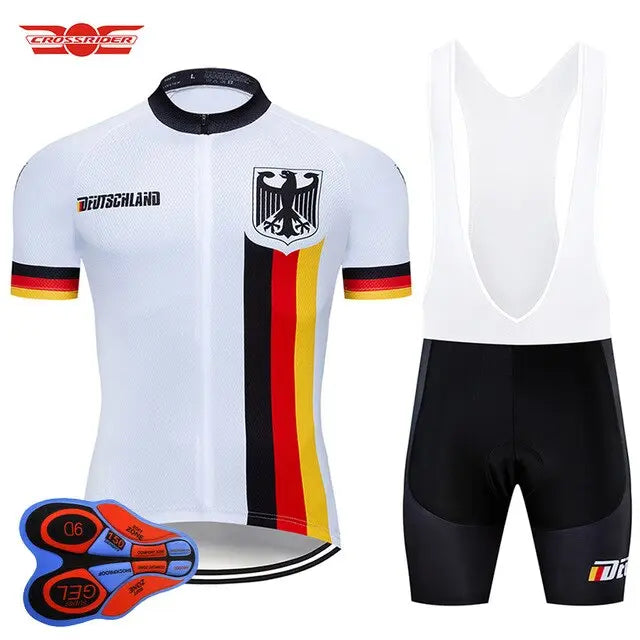 Pro Team Germany Cycling Clothing 9D Set MTB Uniform Bicycle Clothes Quick Dry Bike Jersey Mens Short Maillot Culotte Vimost Shop