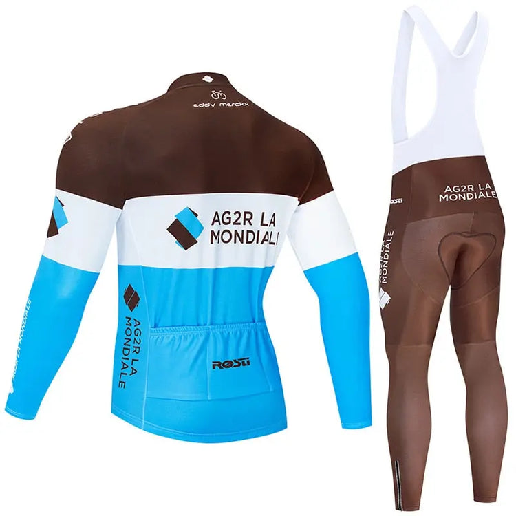 Pro Team Cycling Jersey 9D Set MTB Uniform France Bicycle Clothing Spring/Autumn Bike Clothes Mens Long Cycling Wear Vimost Shop