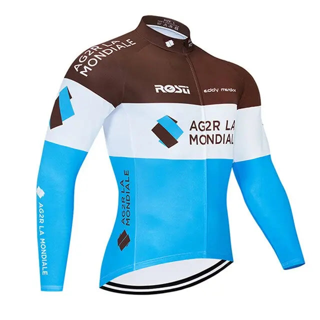 Pro Team Cycling Jersey 9D Set MTB Uniform France Bicycle Clothing Spring/Autumn Bike Clothes Mens Long Cycling Wear Vimost Shop