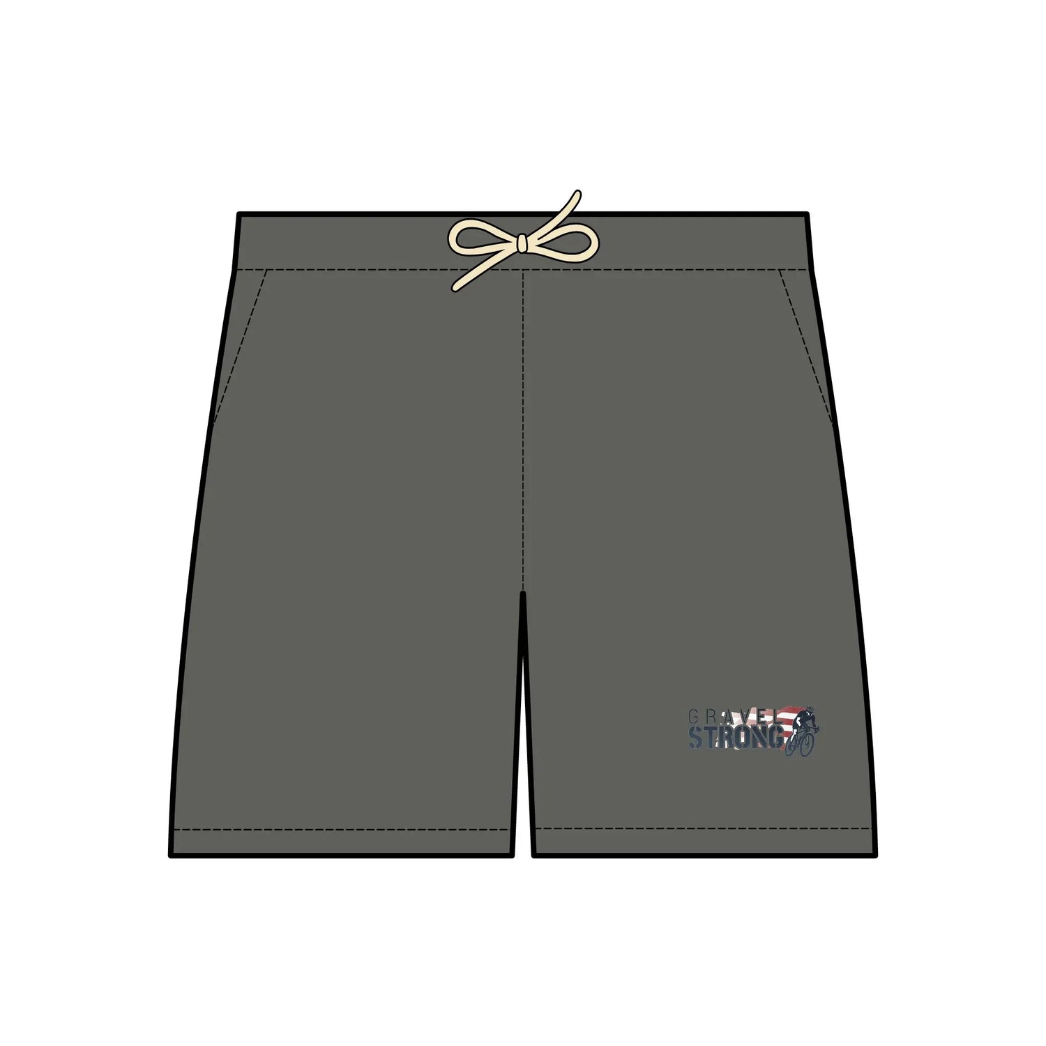 Lightweight Unisex Fleece Sweat Shorts Gravel Strong
