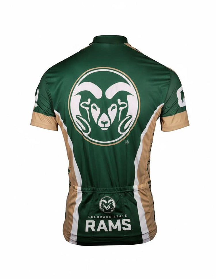 Green sports jersey with ram logo and &