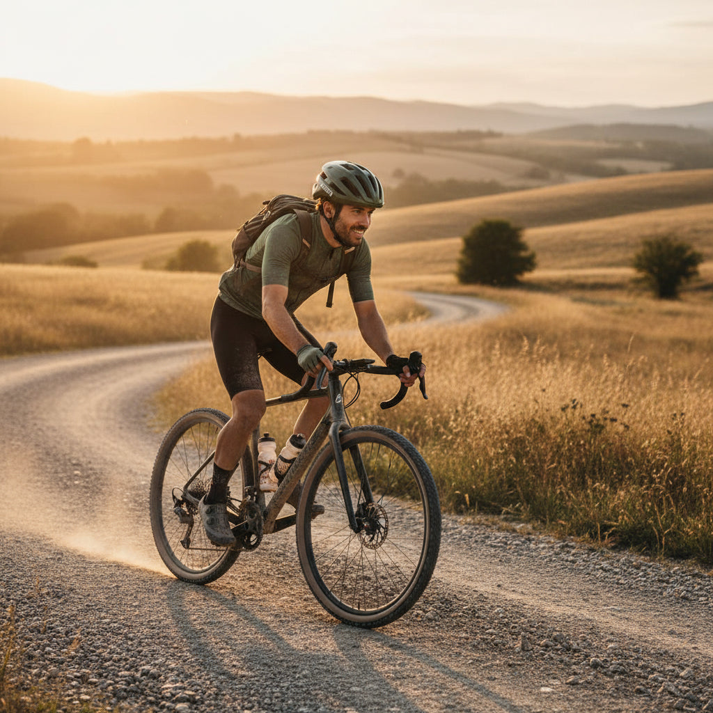 Green bicycle helmet with ABUS branding on a white background