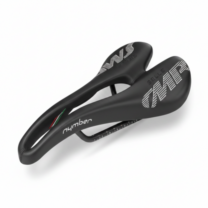 Black bicycle saddle with &