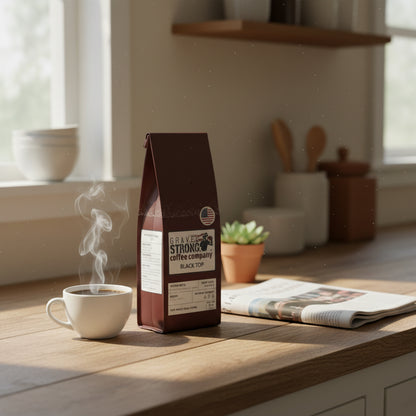 Gravel Strong - Black Top Dark Roast Coffee - Ride Gravel Strong