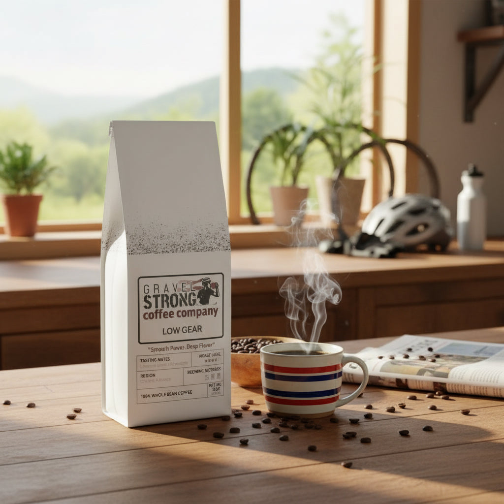 Gravel Strong - Low Gear Medium-Dark Roast Coffee - Ride Gravel Strong