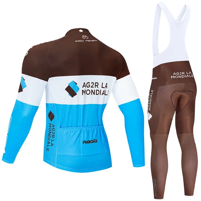 Pro Team Cycling Jersey 9D Set MTB Uniform France Bicycle Clothing Spring/Autumn Bike Clothes Mens Long Cycling Wear Vimost Shop