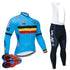 Spring/Autumn Belgium Cycling Jersey 9D Bib Set MTB Uniform Bike Clothing Quick Dry Bicycle Clothes Men‘s Long Cycling Wear Vimost Shop