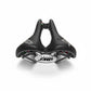 Black bicycle saddle with Selle SMP branding on a white background