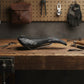Black bicycle saddle with &