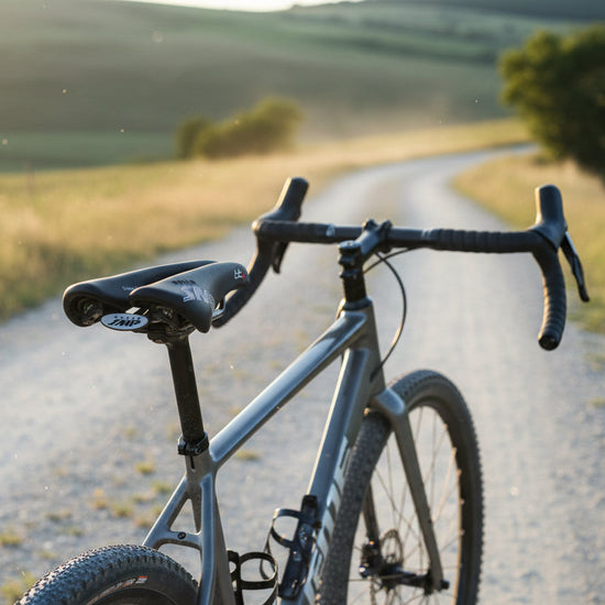 Black bicycle saddle with &